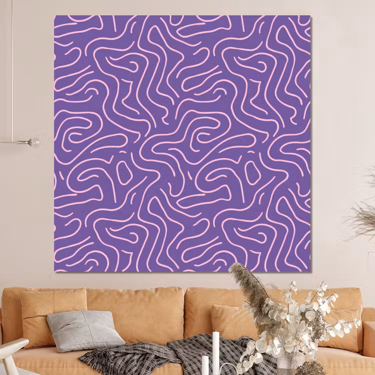 Forex - Paars - Roze - Abstract - Lijnen - Doolhof - Patroon — 4