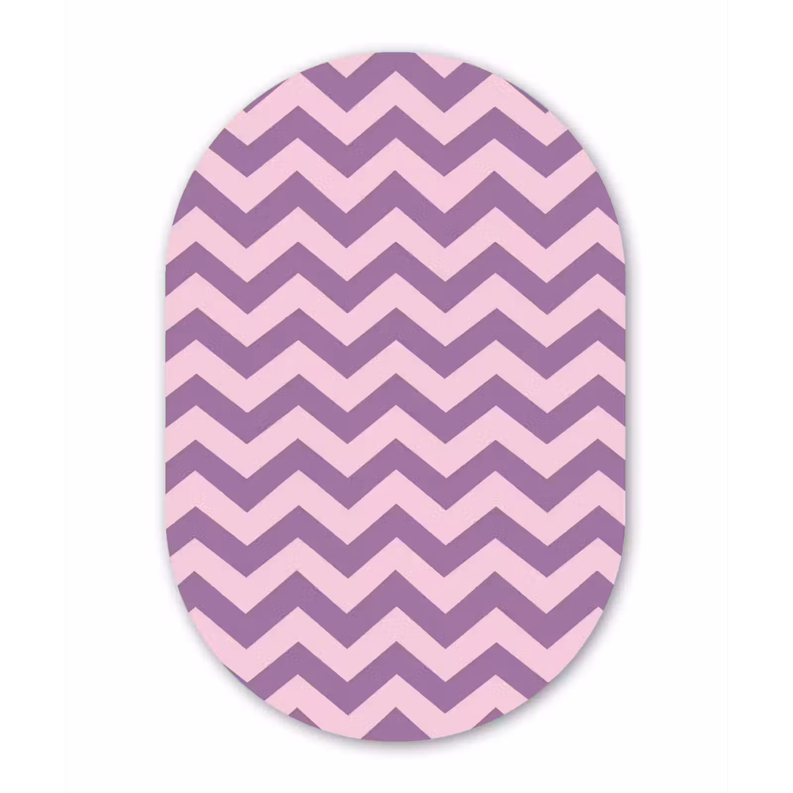 Muurovaal - Glas - Paars - Roze - Geometrisch - Chevron - Zigzag - Patroon — 1