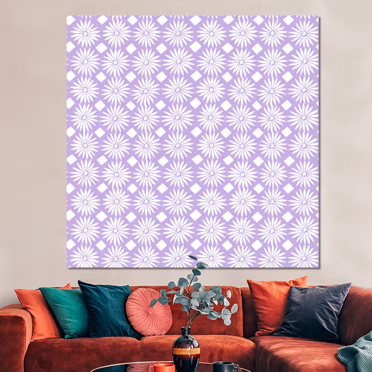 Forex - Lila - Botanisch - Bloemen - Margrieten - Patroon — 3