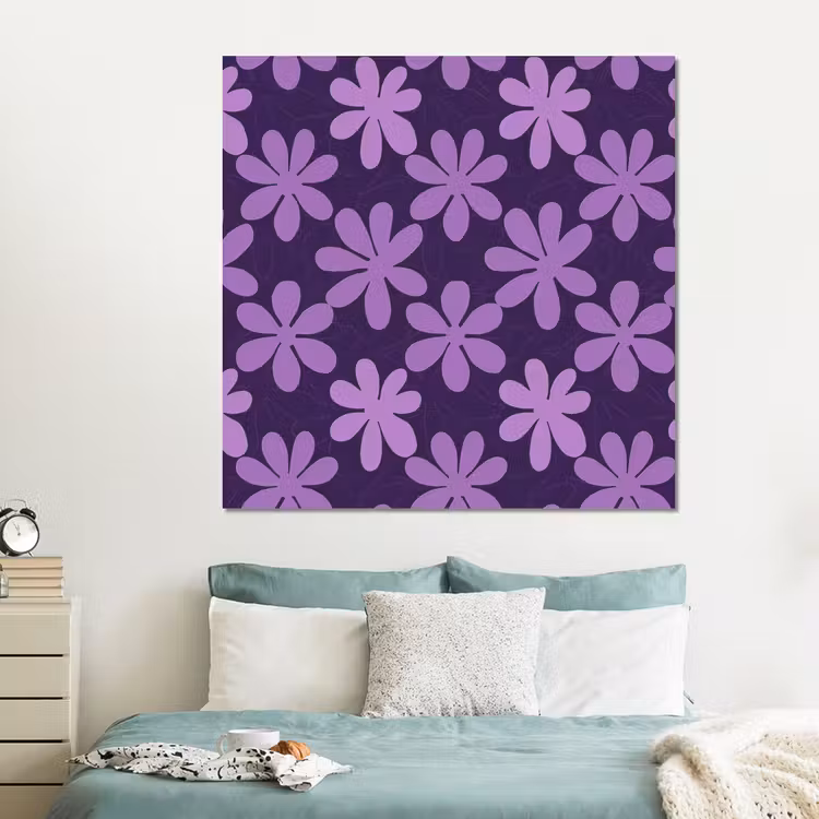 Forex - Paars - Botanisch - Bloemen - Retro - Patroon — 2