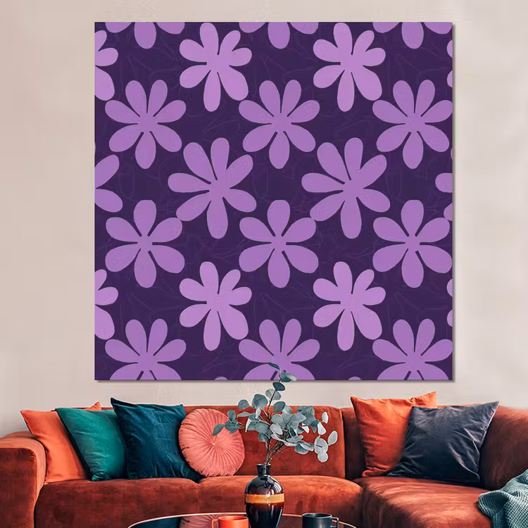 Forex - Paars - Botanisch - Bloemen - Retro - Patroon — 3
