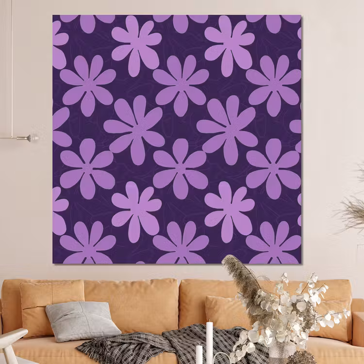 Forex - Paars - Botanisch - Bloemen - Retro - Patroon — 4