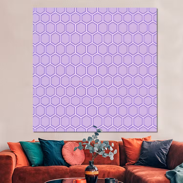 Forex - Paars - Geometrisch - Honeycomb - Bijenraat - Patroon — 3