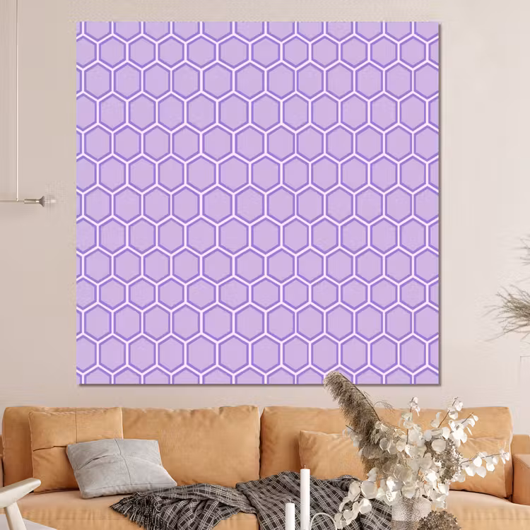 Forex - Paars - Geometrisch - Honeycomb - Bijenraat - Patroon — 4