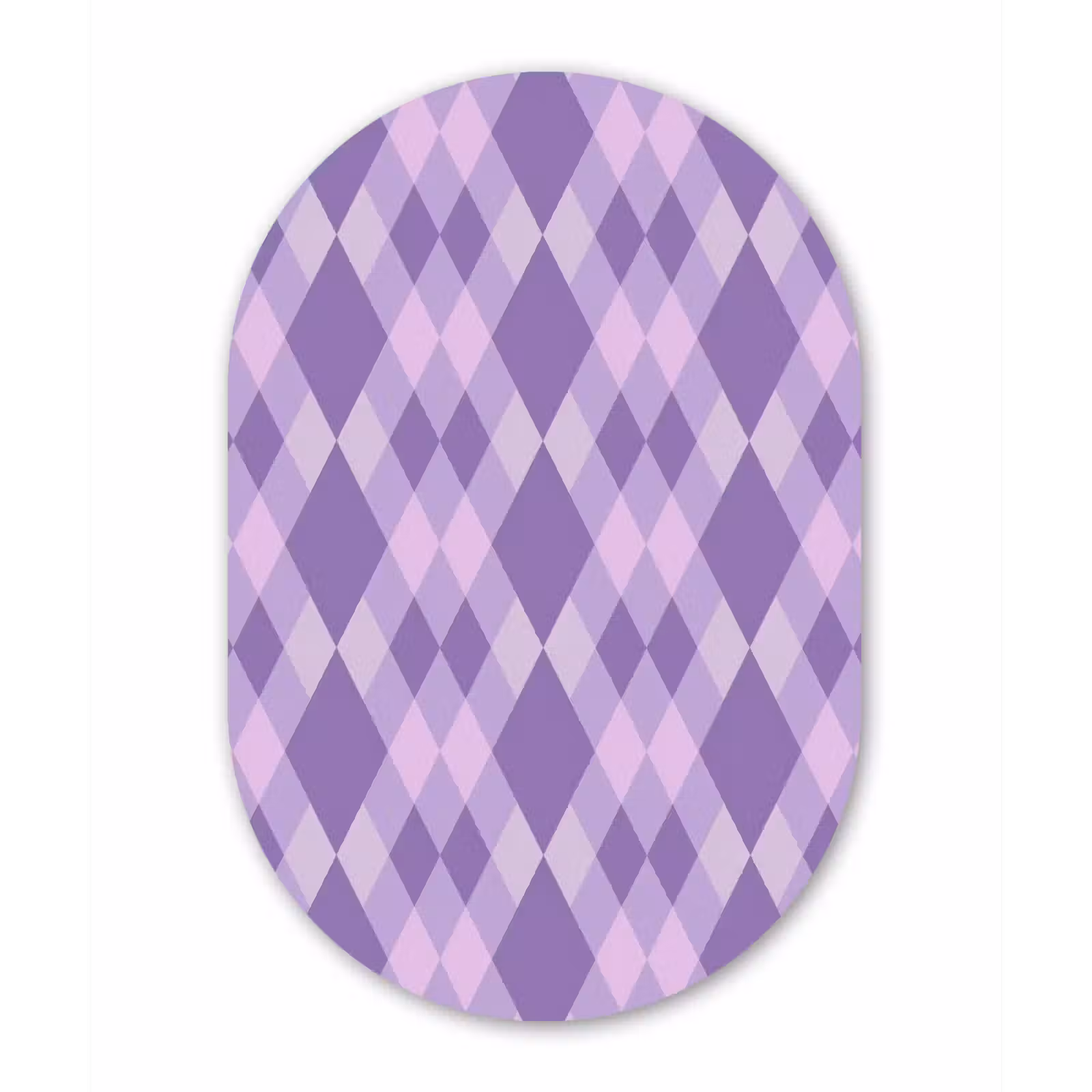 Muurovaal - Glas - Paars - Geometrisch - Ruiten - Argyle - Patroon — 1
