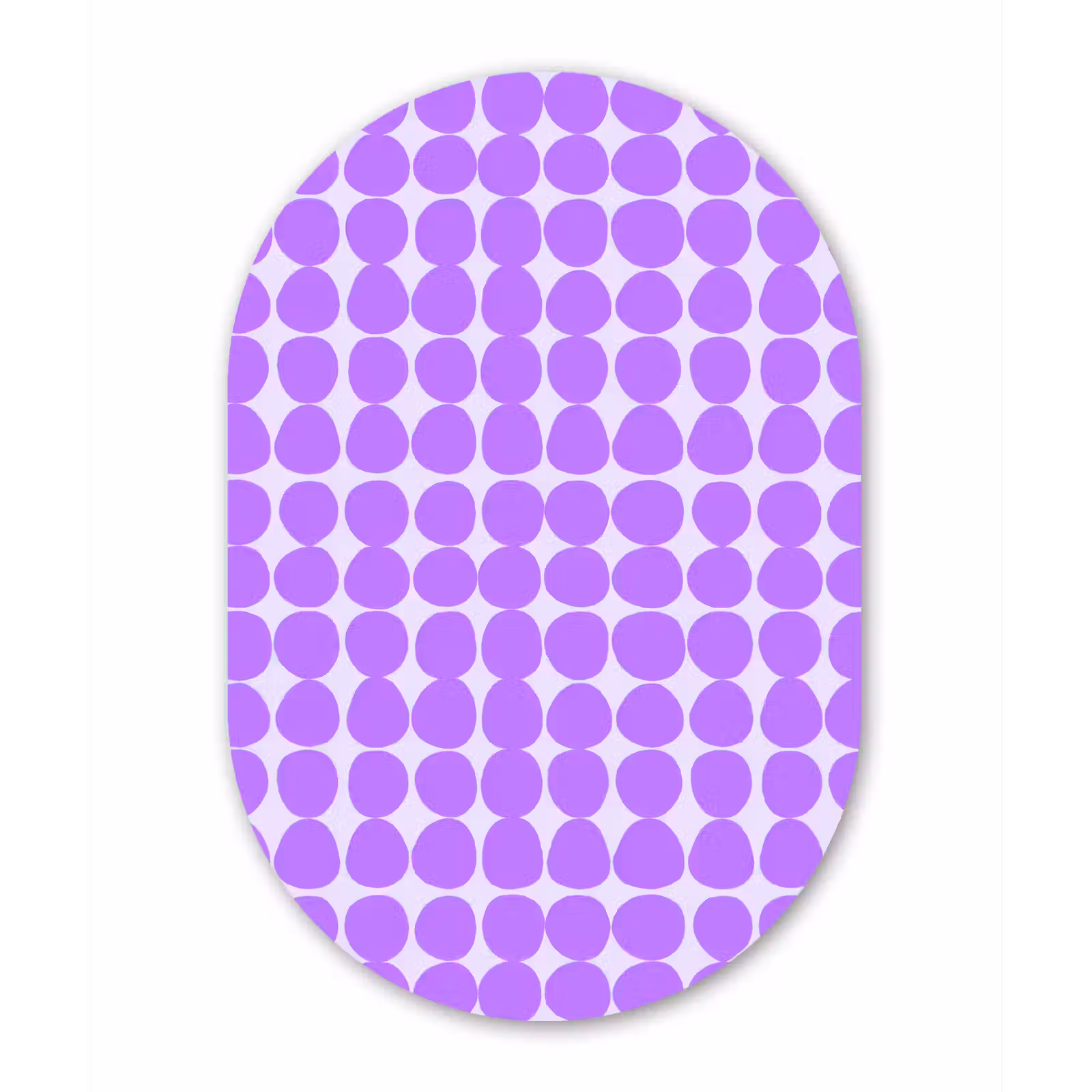 Muurovaal - Glas - Paars - Geometrisch - Stippen - Polka Dot - Patroon — 1