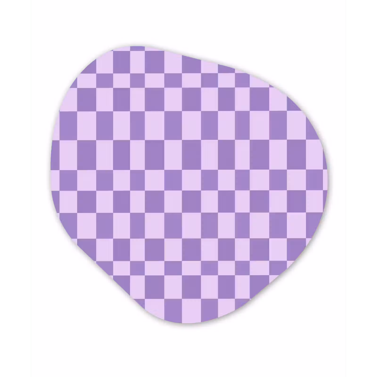 Organisch schilderij - Glas - Paars - Geometrisch - Dambord - Blokken - Patroon — 1