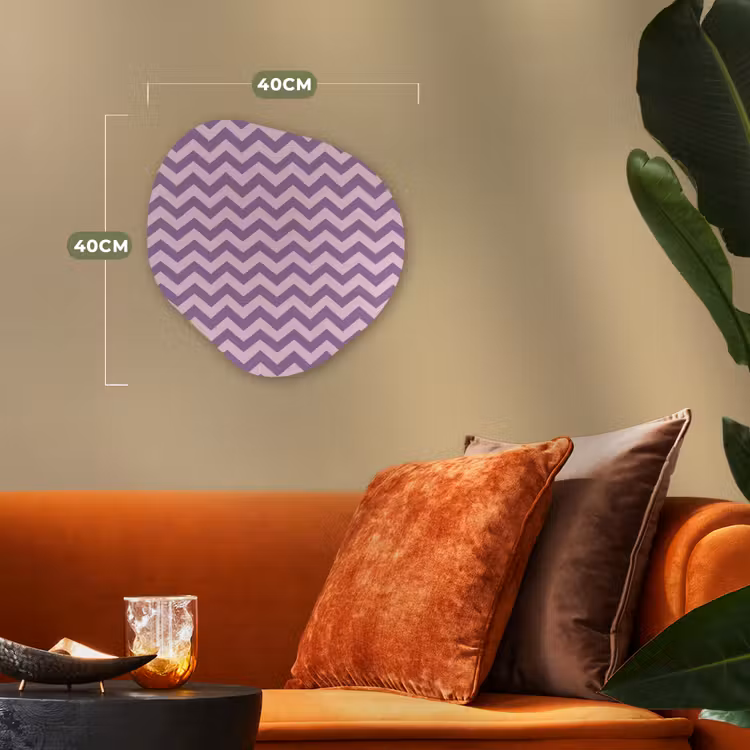 Organisch schilderij - Forex - Paars - Roze - Geometrisch - Chevron - Zigzag - Patroon — 4