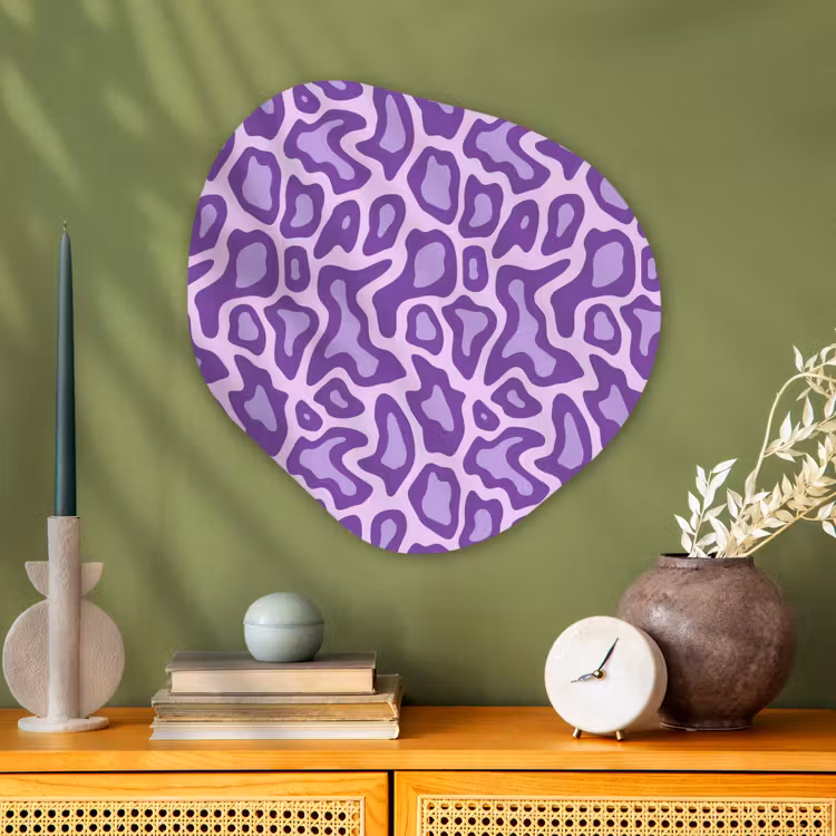Organisch schilderij - Glas - Paars - Abstract - Luipaard - Vlekken - Groovy - Patroon — 2