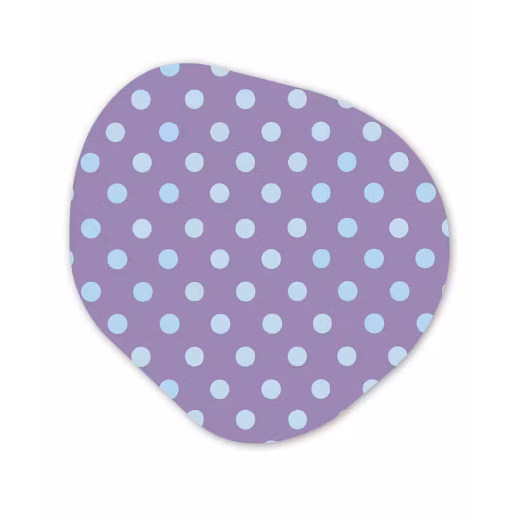 Organisch schilderij - Glas - Paars - Blauw - Geometrisch - Stippen - Polka Dot - Patroon — 1