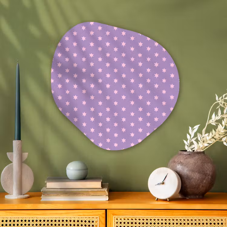 Organisch schilderij - Glas - Paars - Roze - Sterren - Geometrisch - Patroon — 2