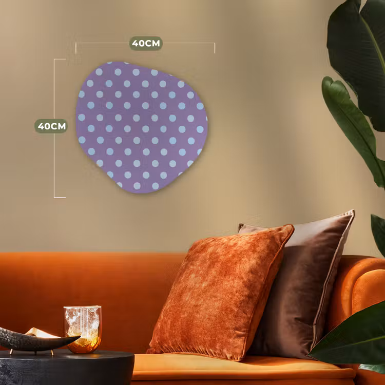 Organisch schilderij - Forex - Paars - Blauw - Geometrisch - Stippen - Polka Dot - Patroon — 4
