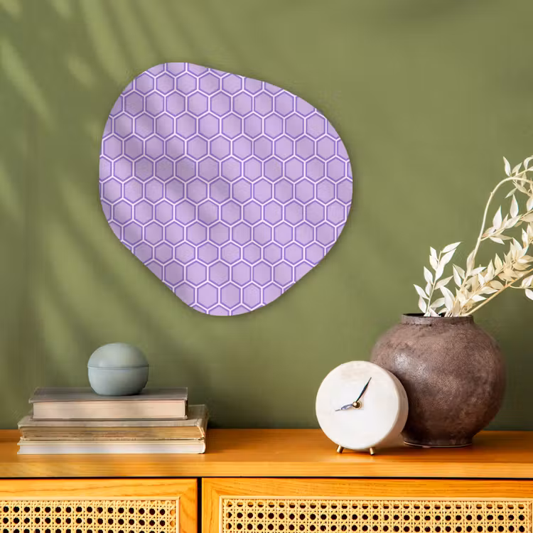 Organisch schilderij - Forex - Paars - Geometrisch - Honeycomb - Bijenraat - Patroon — 2