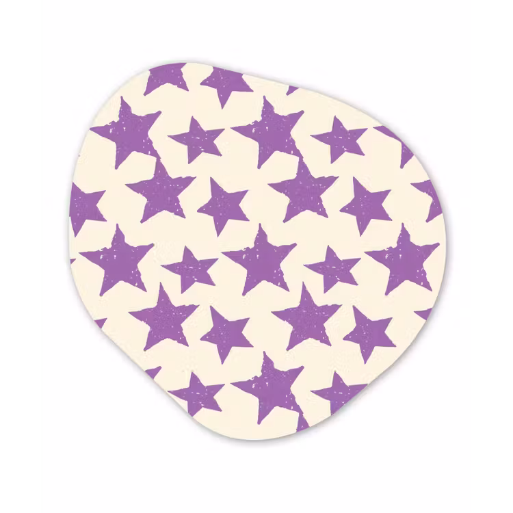 Organisch schilderij - Forex - Paars - Geometrisch - Sterren - Stempel - Patroon — 1