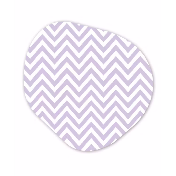 Organisch schilderij - Glas - Lila - Geometrisch - Chevron - Zigzag - Patroon — 1