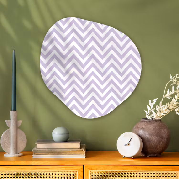 Organische schilderij - Aluminium - Lila - Geometrisch - Chevron - Zigzag - Patroon — 2