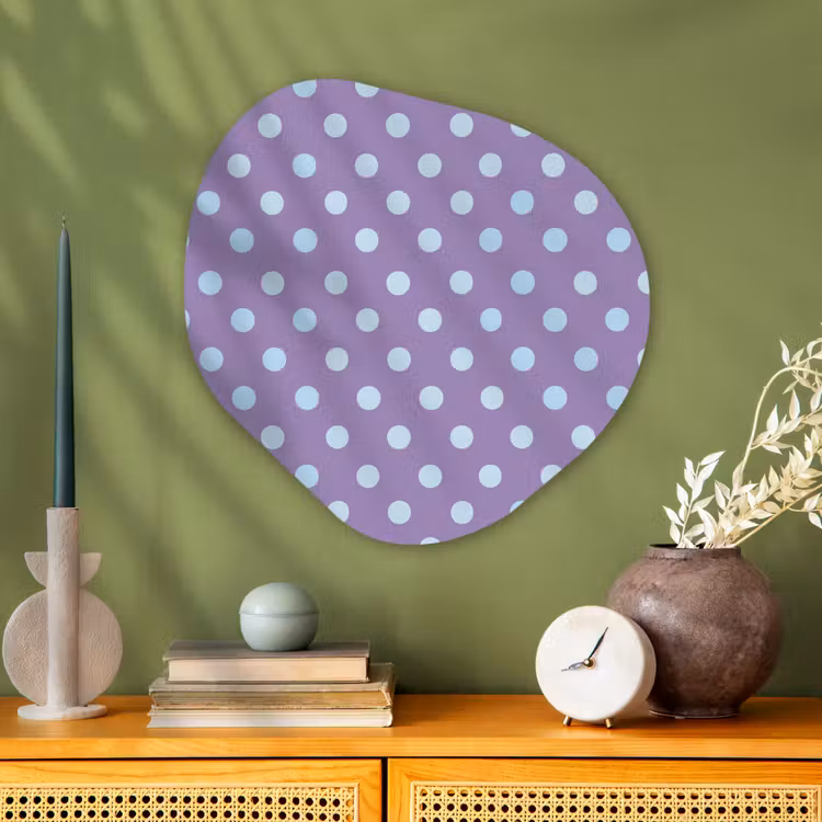 Organische schilderij - Aluminium - Paars - Blauw - Geometrisch - Stippen - Polka Dot - Patroon — 2