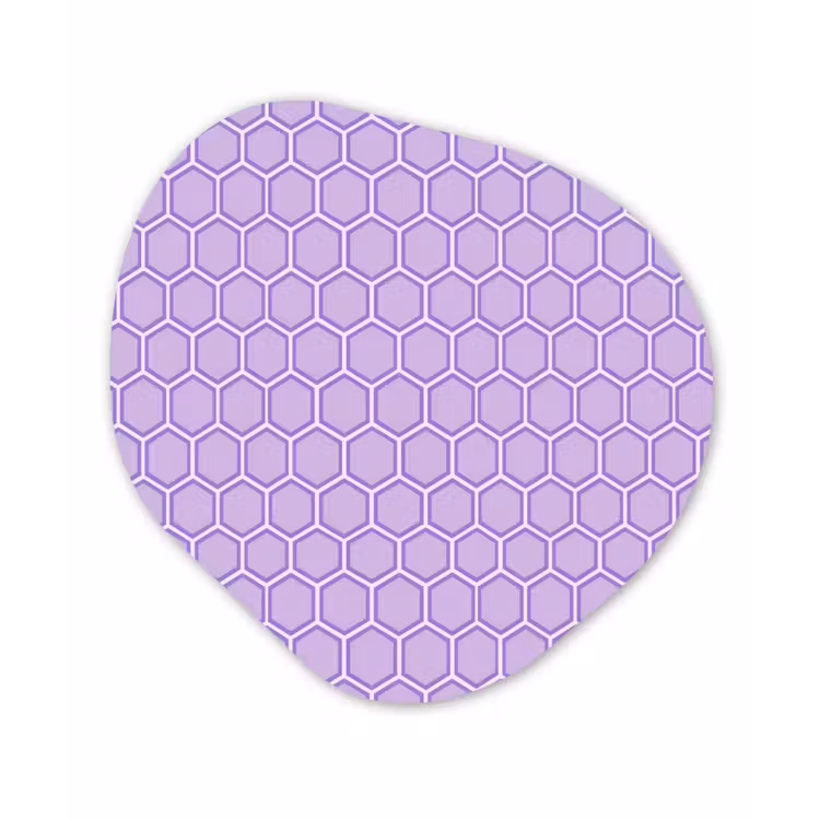 Organische schilderij - Aluminium - Paars - Geometrisch - Honeycomb - Bijenraat - Patroon — 1