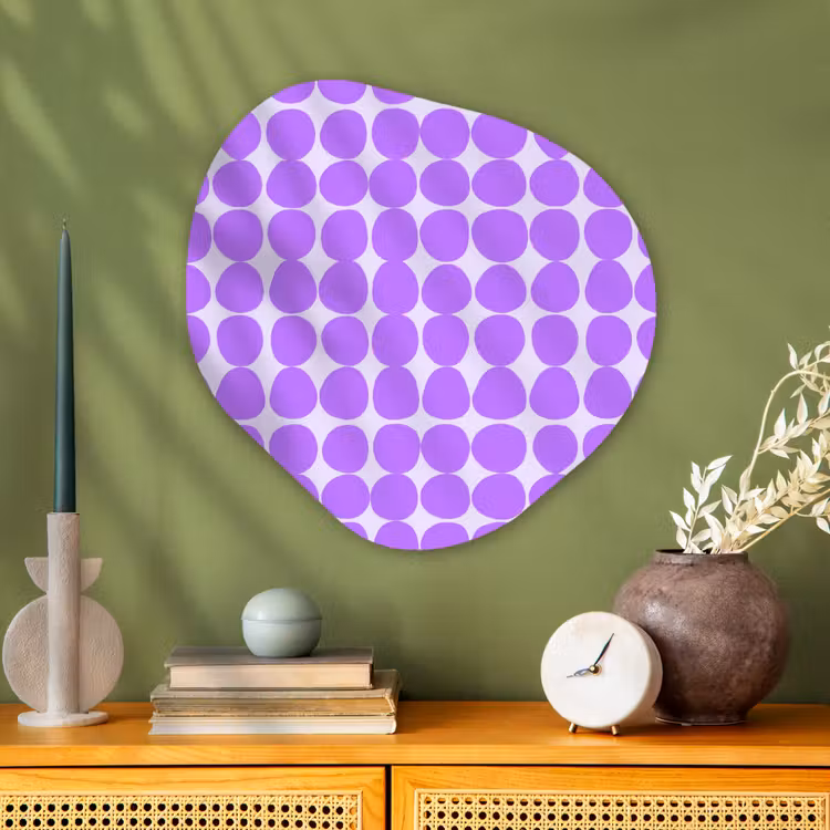 Organische schilderij - Aluminium - Paars - Geometrisch - Stippen - Polka Dot - Patroon — 2