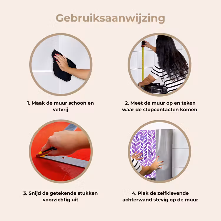 Keuken achterwand - Paars - Botanisch - Bladeren - Aquarel - Takken - Patroon — 7