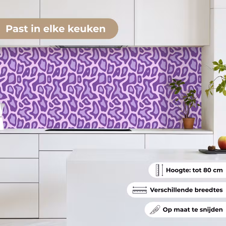 Keuken achterwand - Paars - Abstract - Luipaard - Vlekken - Groovy - Patroon — 4