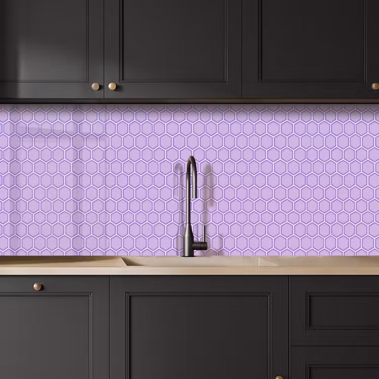 Keuken achterwand - Paars - Geometrisch - Honeycomb - Bijenraat - Patroon — 6