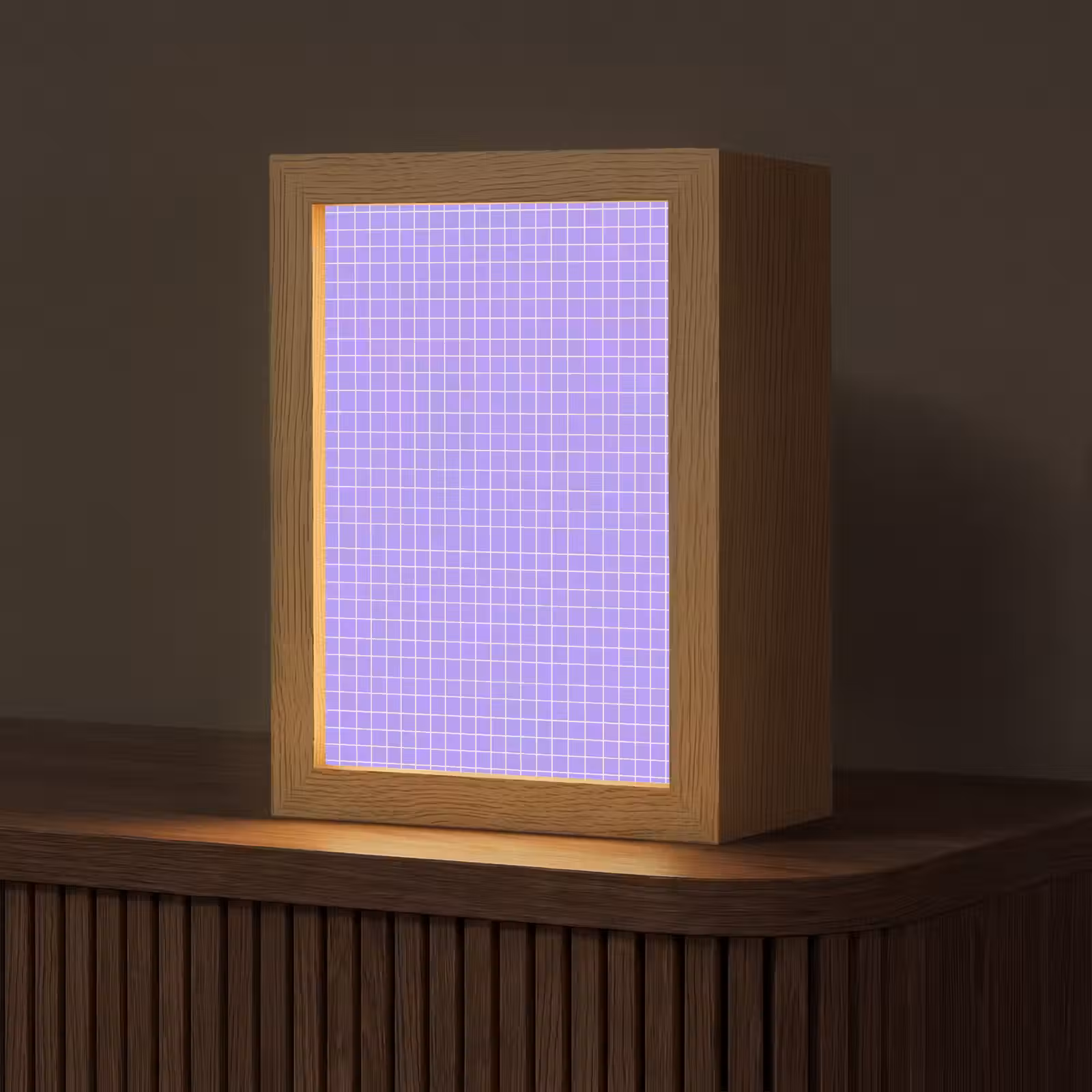 Gepersonaliseerde Lightbox - Paars - Geometrisch - Raster - Minimalistisch - Patroon — 1
