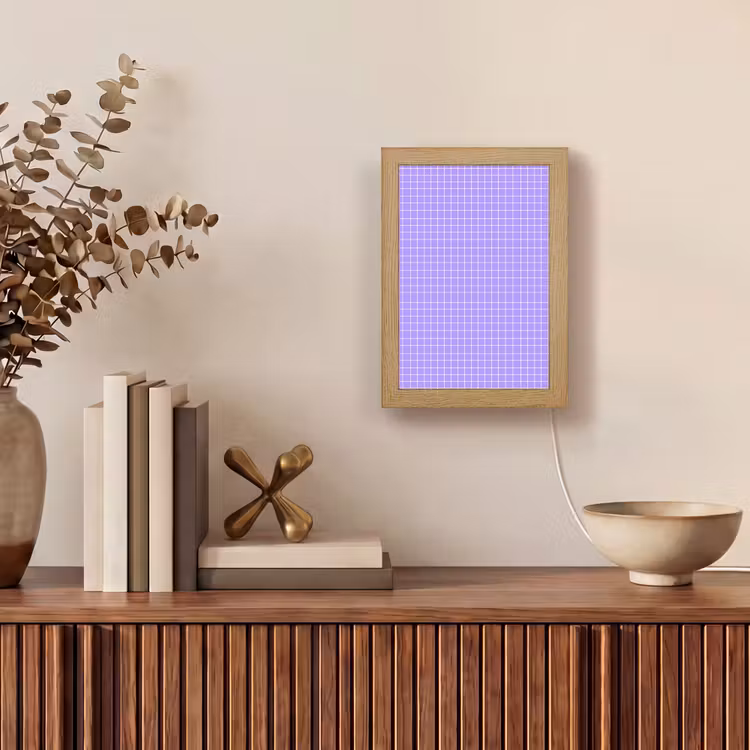 Gepersonaliseerde Lightbox - Paars - Geometrisch - Raster - Minimalistisch - Patroon — 4