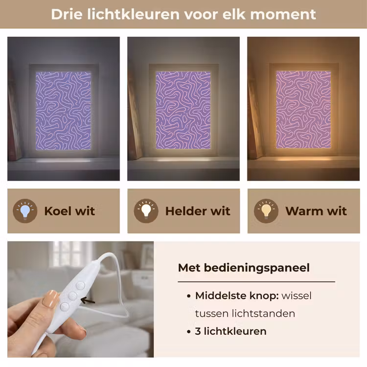 Gepersonaliseerde Lightbox - Paars - Roze - Abstract - Lijnen - Doolhof - Patroon — 6