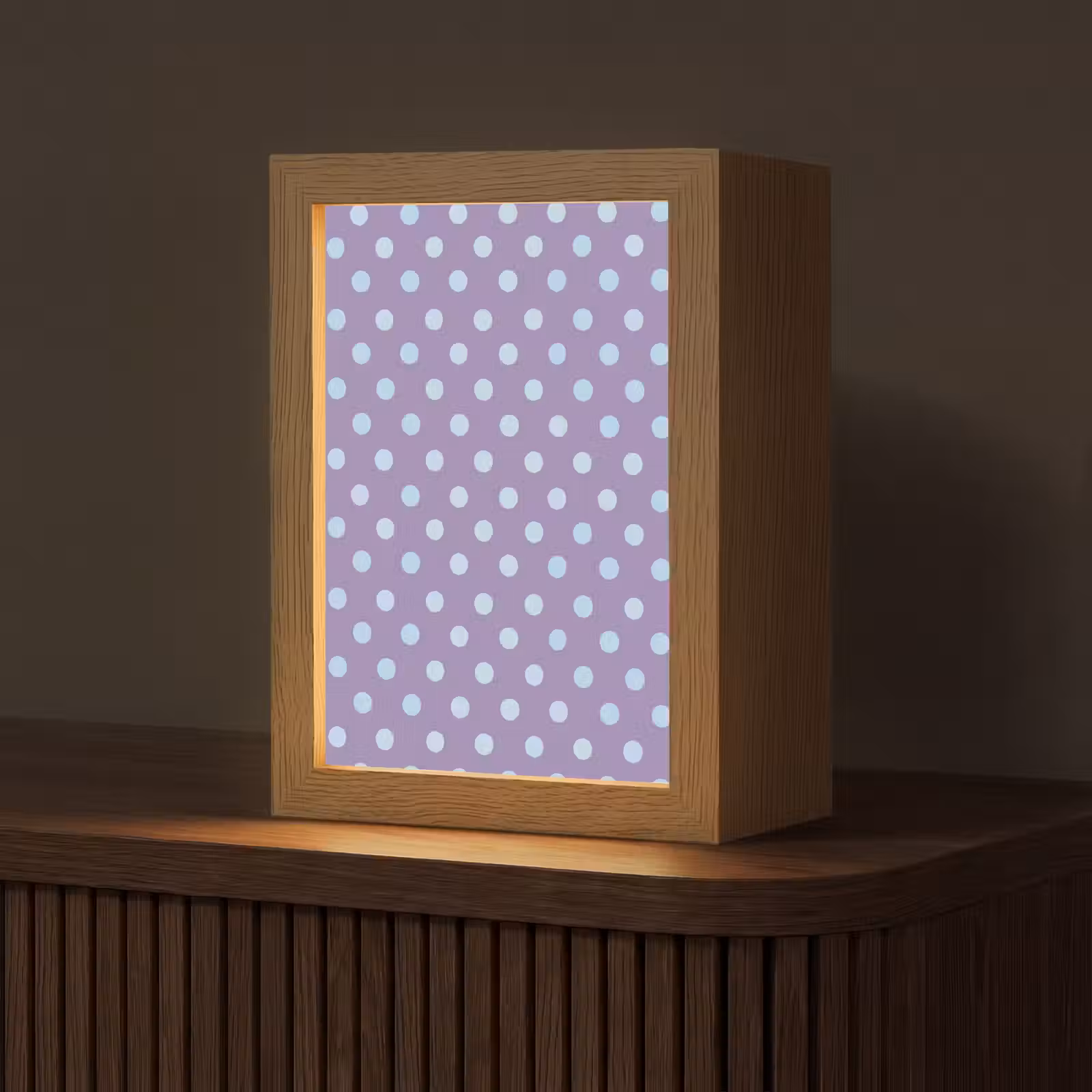 Gepersonaliseerde Lightbox - Paars - Blauw - Geometrisch - Stippen - Polka Dot - Patroon — 1