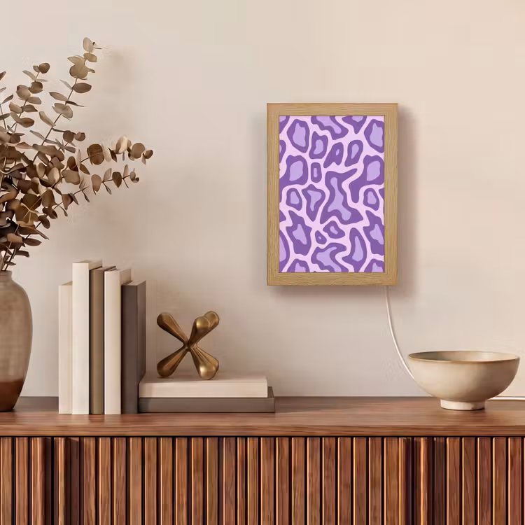 Gepersonaliseerde Lightbox - Paars - Abstract - Luipaard - Vlekken - Groovy - Patroon — 4