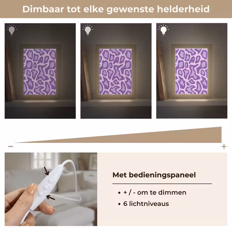 Gepersonaliseerde Lightbox - Paars - Abstract - Luipaard - Vlekken - Groovy - Patroon — 8