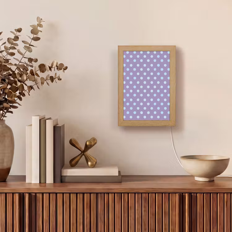 Gepersonaliseerde Lightbox - Paars - Blauw - Geometrisch - Stippen - Polka Dot - Patroon — 4