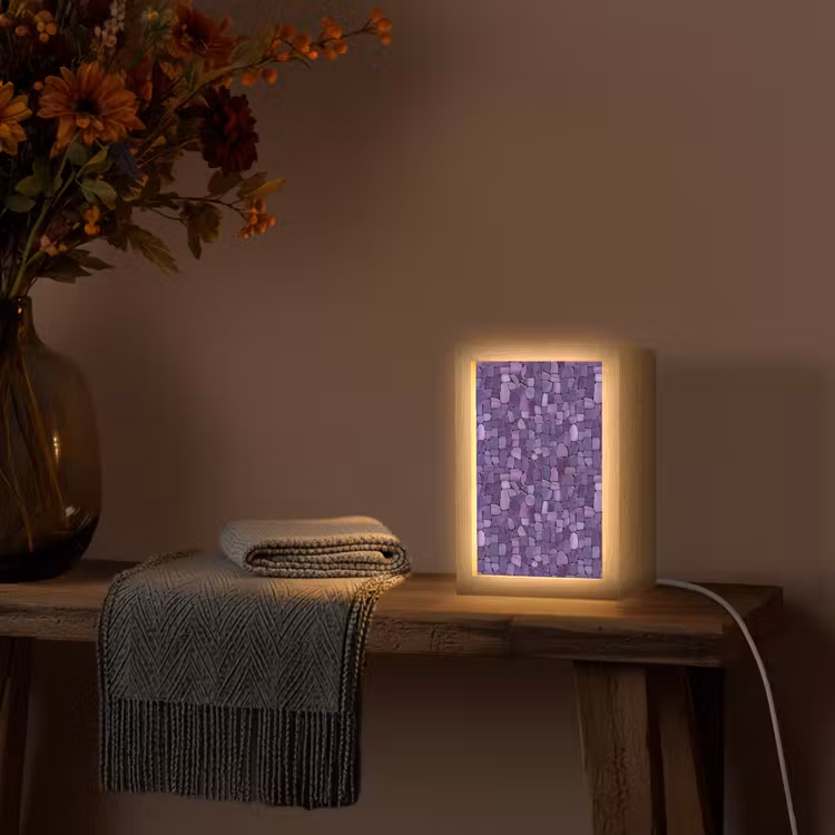 Gepersonaliseerde Lightbox - Paars - Mozaïek - Scherven - Steen - Patroon — 3