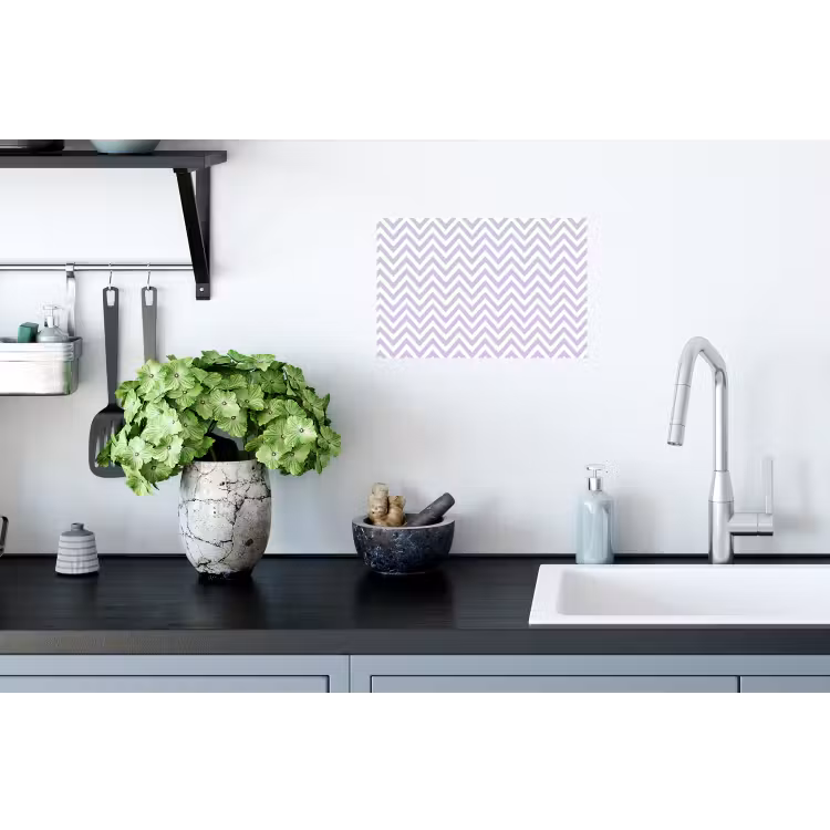 Muursticker - Lila - Geometrisch - Chevron - Zigzag - Patroon — 2