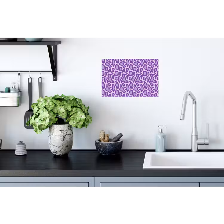 Muursticker - Paars - Abstract - Luipaard - Vlekken - Groovy - Patroon — 2