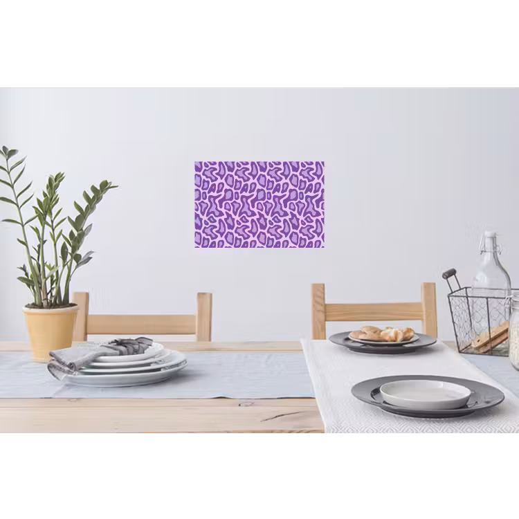 Muursticker - Paars - Abstract - Luipaard - Vlekken - Groovy - Patroon — 3