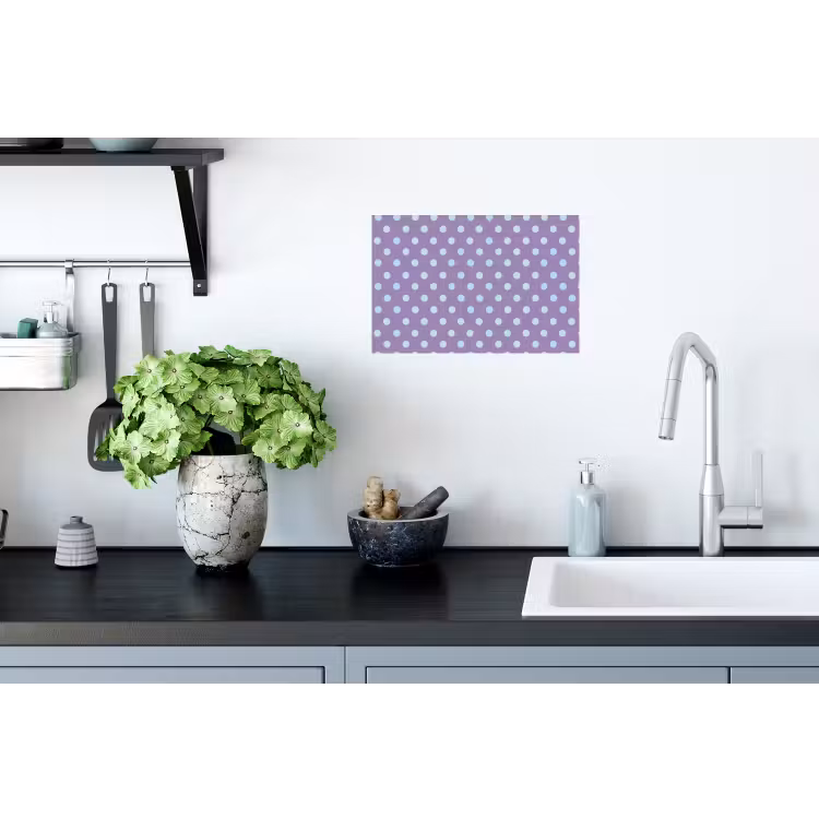 Muursticker - Paars - Blauw - Geometrisch - Stippen - Polka Dot - Patroon — 2