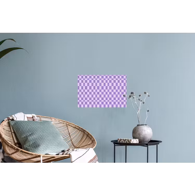 Muursticker - Paars - Geometrisch - Dambord - Blokken - Patroon — 4