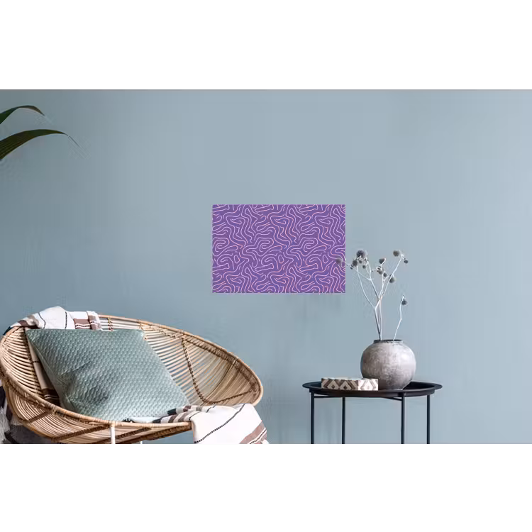 Muursticker - Paars - Roze - Abstract - Lijnen - Doolhof - Patroon — 4