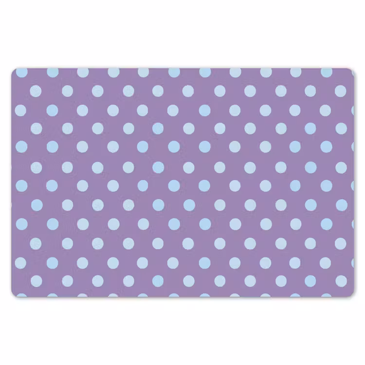 Placemat - 6 stuks - Paars - Blauw - Geometrisch - Stippen - Polka Dot - Patroon — 7