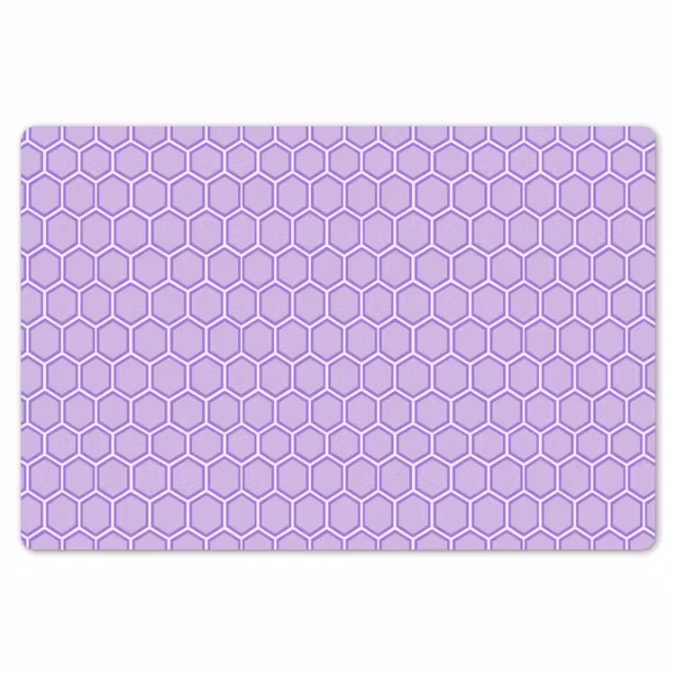 Placemat - 6 stuks - Paars - Geometrisch - Honeycomb - Bijenraat - Patroon — 7