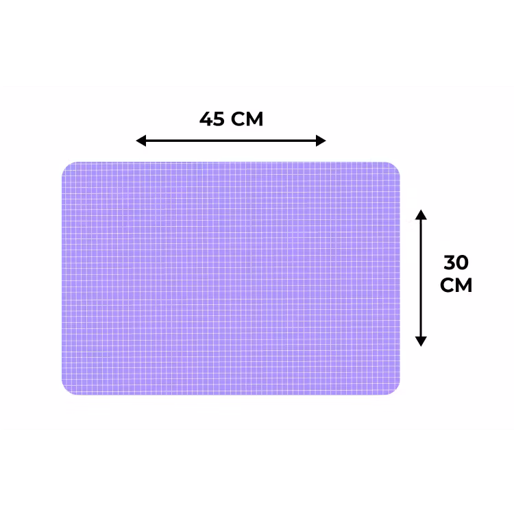 Placemat - 6 stuks - Paars - Geometrisch - Raster - Minimalistisch - Patroon — 3