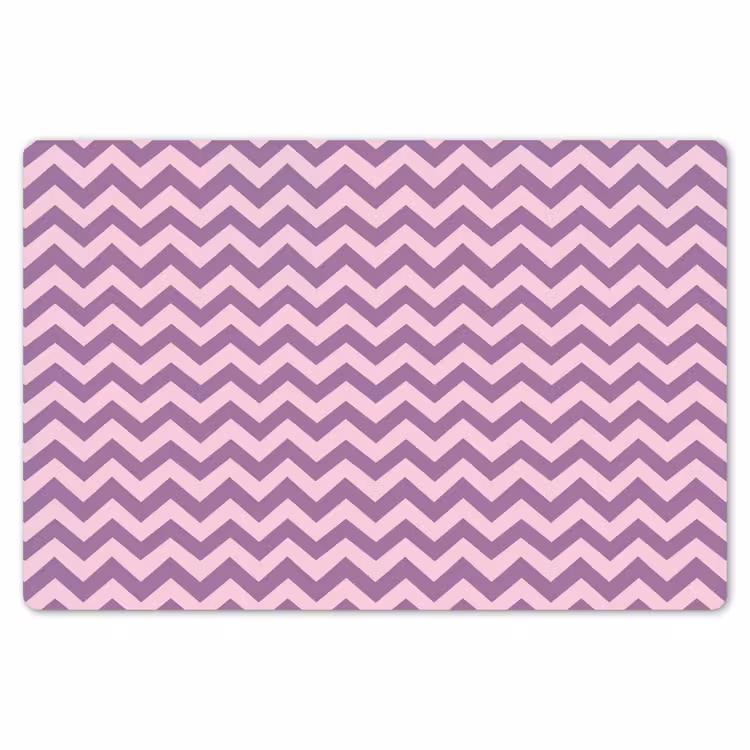 Placemat - 6 stuks - Paars - Roze - Geometrisch - Chevron - Zigzag - Patroon — 7