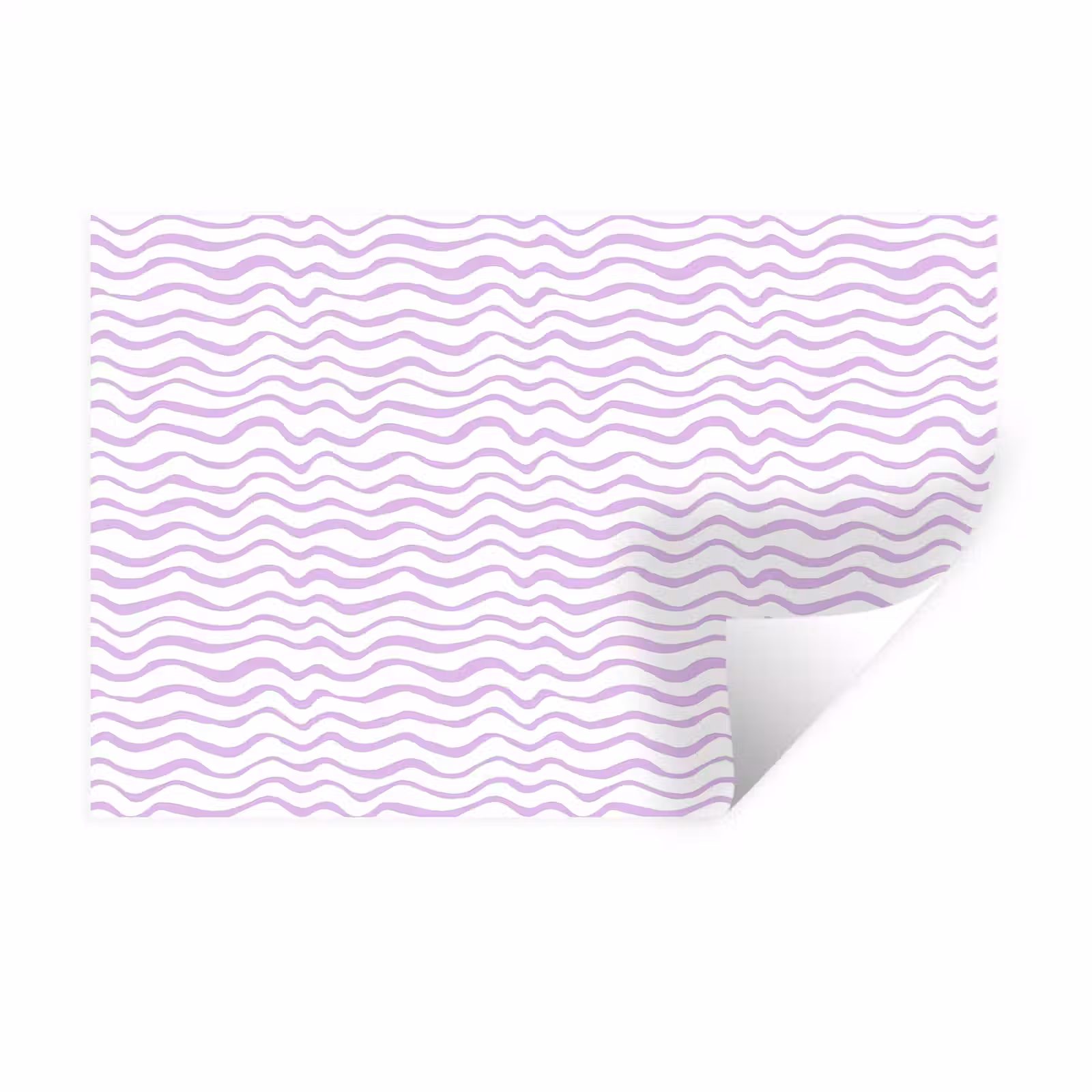 Muursticker - Lila - Geometrisch - Golfjes - Lijnen - Patroon — 1