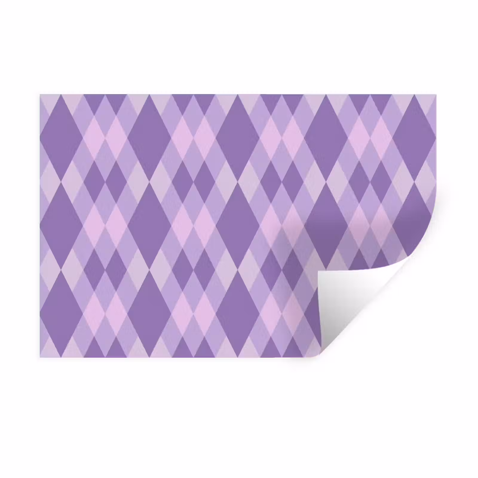 Muursticker - Paars - Geometrisch - Ruiten - Argyle - Patroon — 1