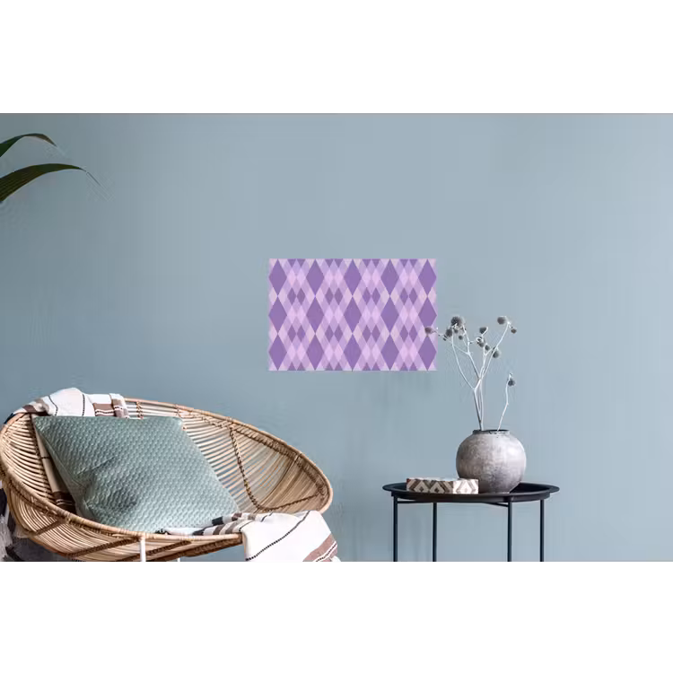 Muursticker - Paars - Geometrisch - Ruiten - Argyle - Patroon — 4