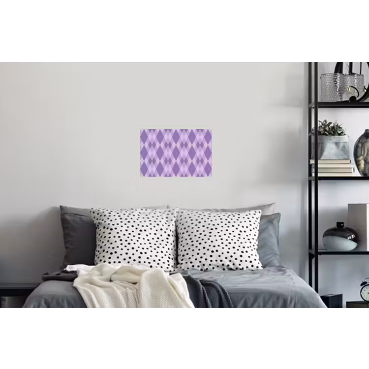 Muursticker - Paars - Geometrisch - Ruiten - Argyle - Patroon — 5