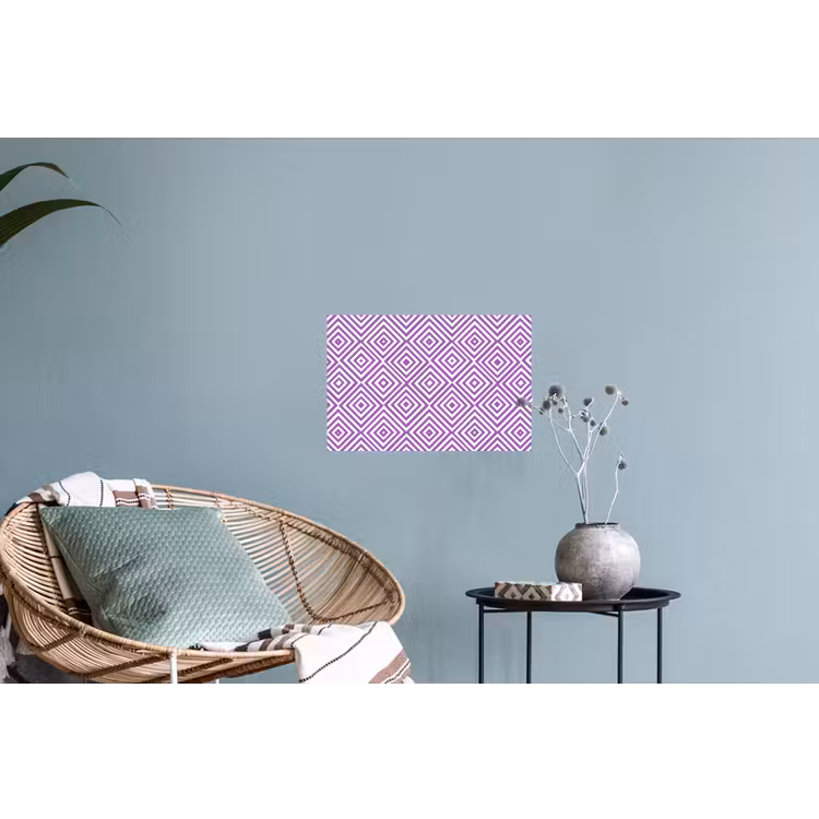 Muursticker - Paars - Geometrisch - Ruiten - Concentrisch - Patroon — 4