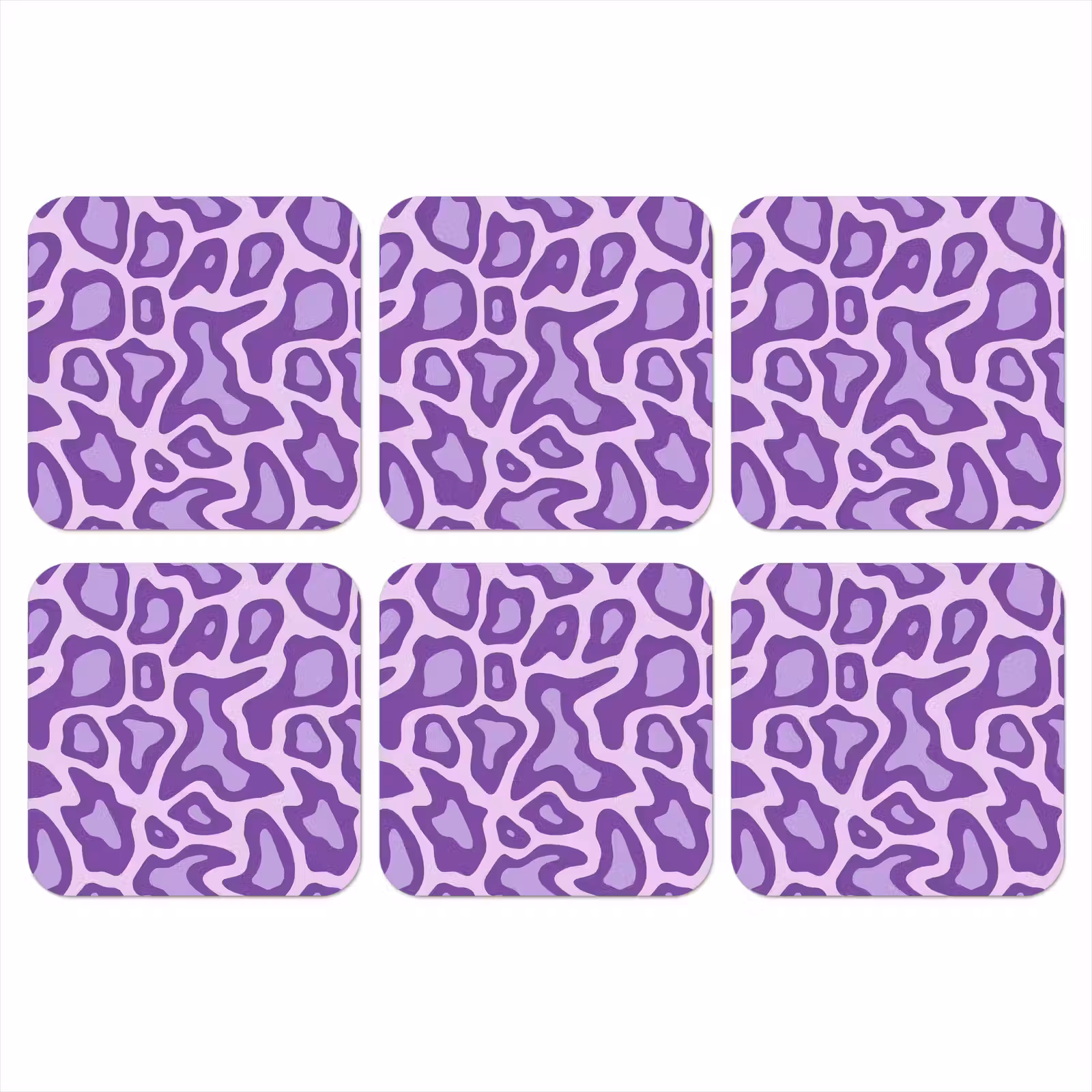 Onderzetter​ - Paars - Abstract - Luipaard - Vlekken - Groovy - Patroon — 1